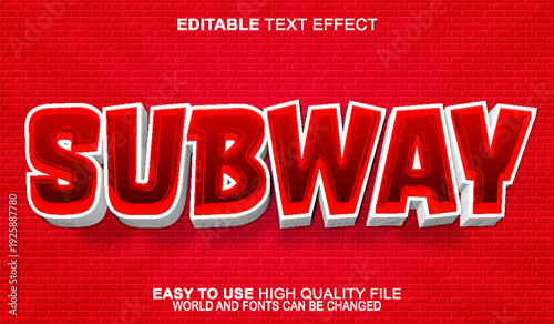  Subway Metro Train Underground Transit Vector Fully Editable Smart Object Text Effect