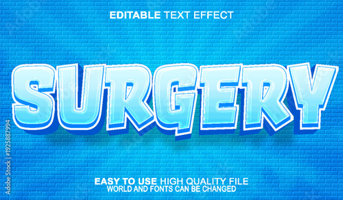  Surgery Operation Medical Doctor Clinic Vector Fully Editable Smart Object Text Effect