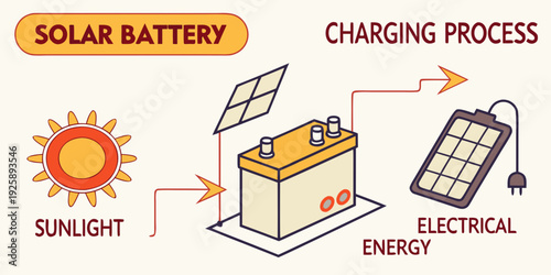 The process of converting sunlight into electrical energy using a solar battery