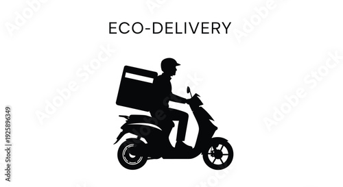 Eco delivery scooter icon