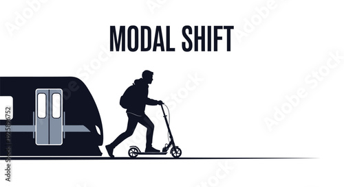 Commuter transportation mode shift vector