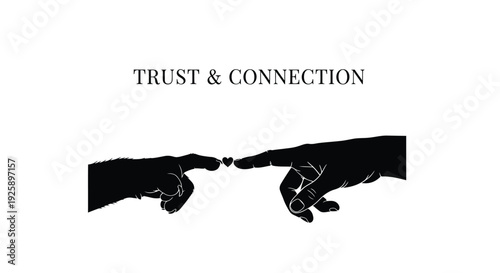Trust and connection hands icon