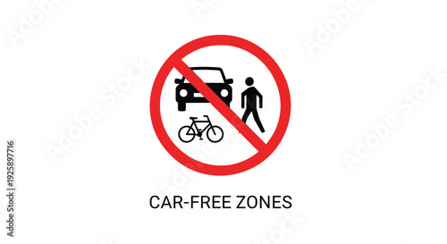 Car-free zone icon