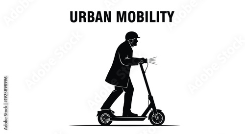 Urban mobility scooter icon