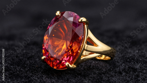 Impossible Fire Gemstone Ring with Eternal Flame Core