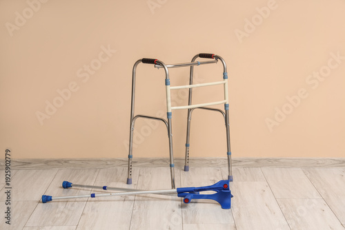 Medical walker with crutche...