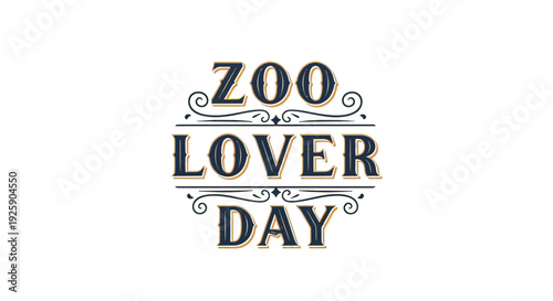 Zoo Lover Day Text Logo Design 1.