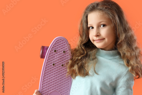 Adorable little girl with s...