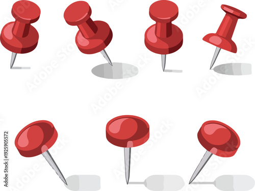 push pin isolated on white