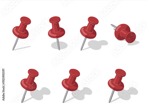 push pin isolated on white