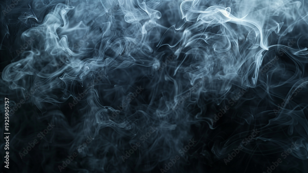 Obraz premium Ethereal Whispers: A mesmerizing display of delicate wisps, swirling and dancing against a deep background, evoking a sense of mystery and intrigue.