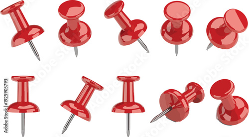 push pin isolated on white