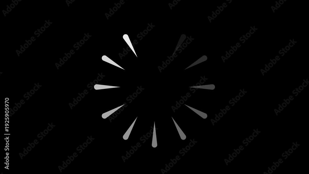 loading bar line progress loop Animation video on a black background ...