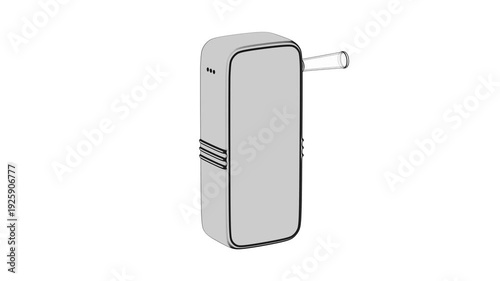 Wallpaper Mural Sketch of portable digital breathalyzer on white background Torontodigital.ca