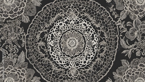 Elegant Round Crochet Lace Wedding Border