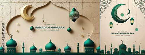 elegant ramadan mubarak background, islamic Ramadhan kareem background design for banner & social media