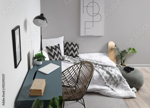 Interior of teenager's room...