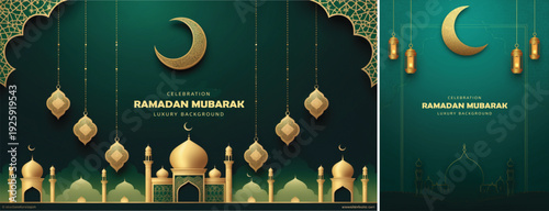 elegant ramadan mubarak background, islamic Ramadhan kareem background design for banner & social media