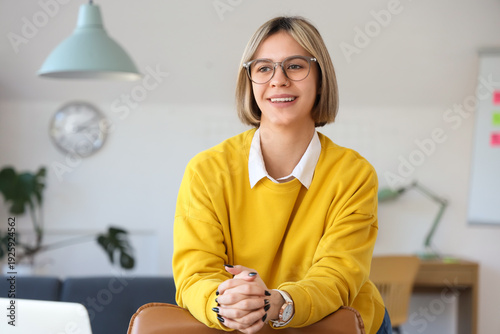 Smiling successful business...