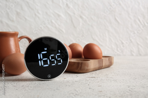 Modern kitchen timer, jug a...