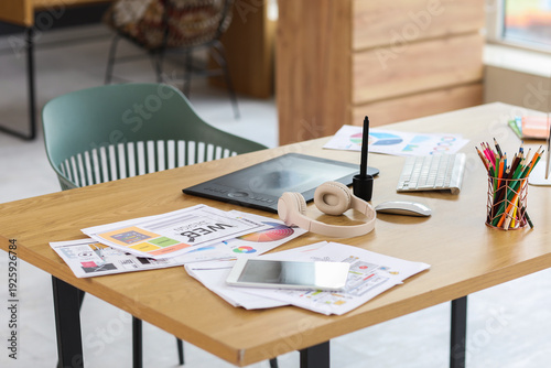 Graphic designer's workplac...