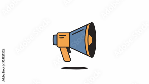 Retro Megaphone Icon with a Vintage Handheld Speaker Design.