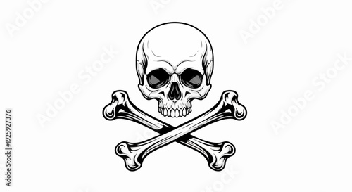 Skull and Crossbones Symbol of Danger and Death.