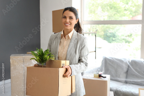 Beautiful businesswoman car...