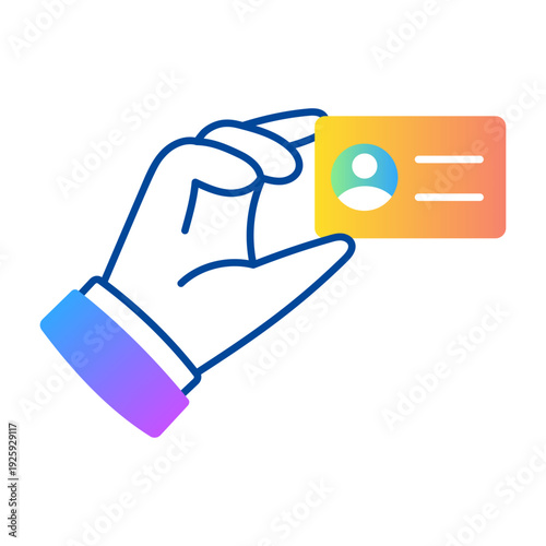 Doodle style icon of an id card 