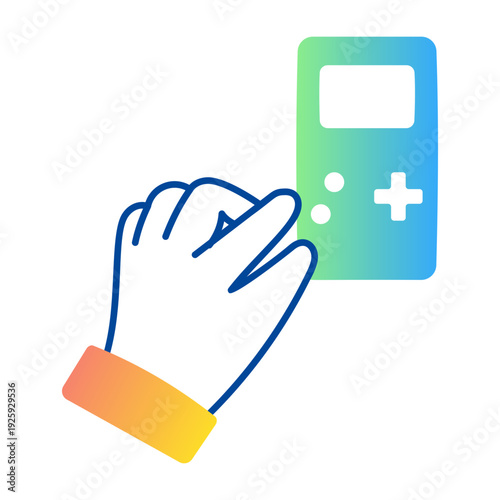 Hand drawn style icon showing mobile game