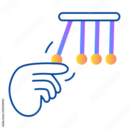 A drawing style icon depicting pendulum