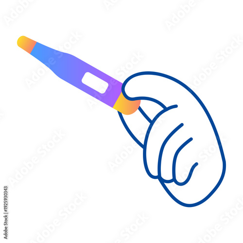 A drawing style icon depicting thermometer