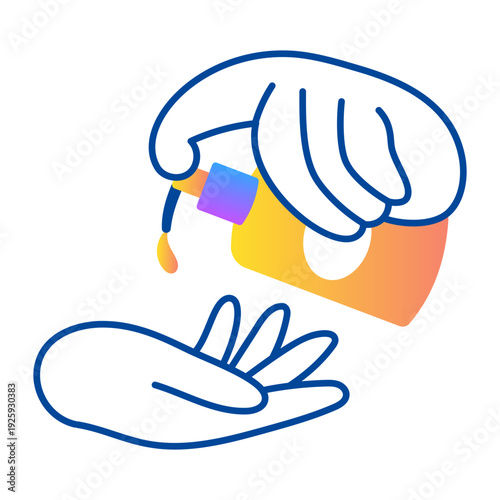 A drawing style icon depicting sanitizer