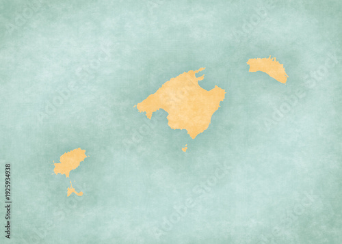 Fotografie Map of Balearic Islands - Blank map