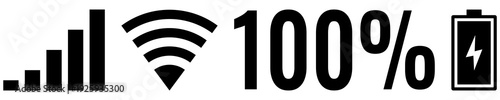  Strong Wi-fi and Maximum Connectivity Phone Signal  Showing 100% Full Battery Charge Icon