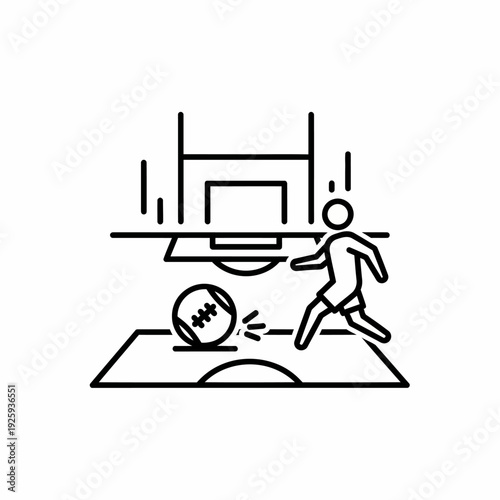 A rugby player kicking a ball toward the goal post on a field 