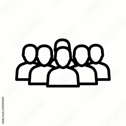 A simple illustration of a group of people forming a community