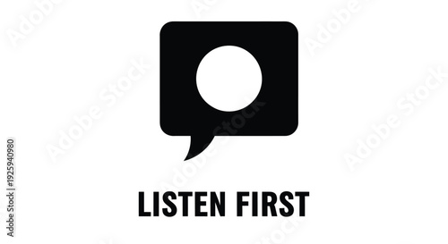 Listen first speech bubble icon