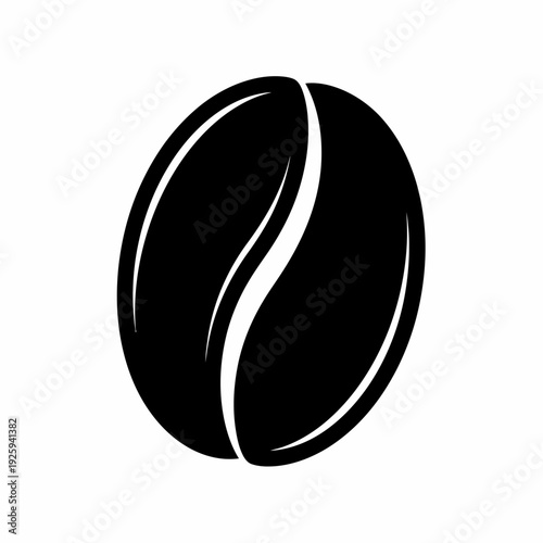 A detailed shot of a single, elegantly stylized coffee bean