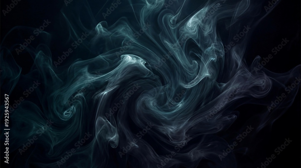 Obraz premium A swirling mass of smoke on a dark background