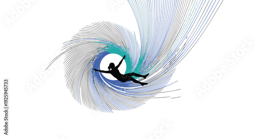 Surfer abstract vector illustration