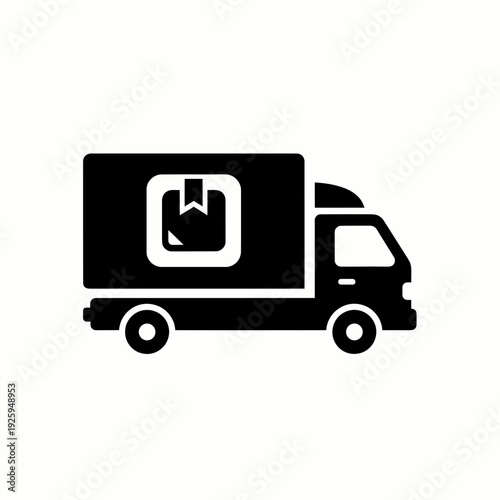 A simple yet effective image of a delivery truck, perfect for conveying the idea of transport and logistics