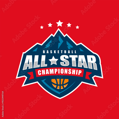 Basketball allstar championship logo