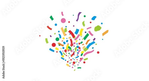 Colorful confetti explodes in air vibrant celebration elements party decoration festive background