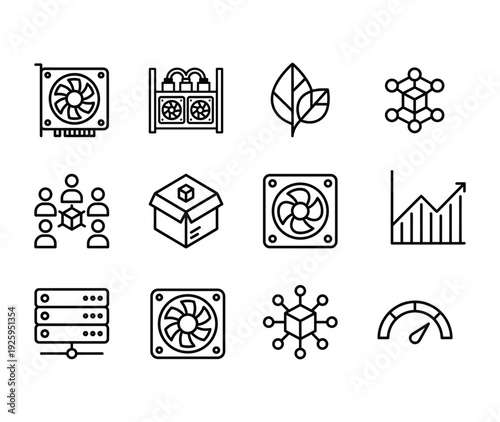 Gpu for mining cryptocurrency vector concept design for digital currency and blockchain technology