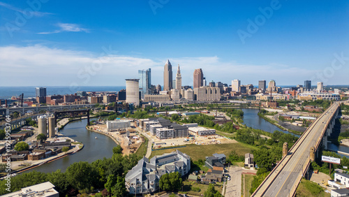 Downtown Cleveland skyline and Cuyahoga River