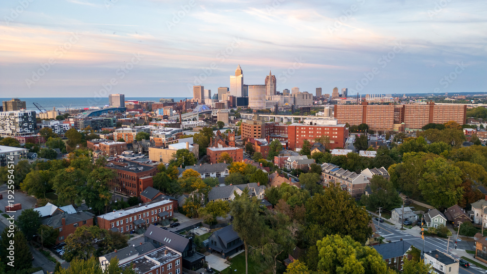 Obraz premium Downtown Cleveland skyline