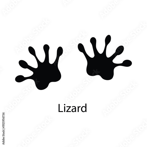 Lizard foot print vector.eps