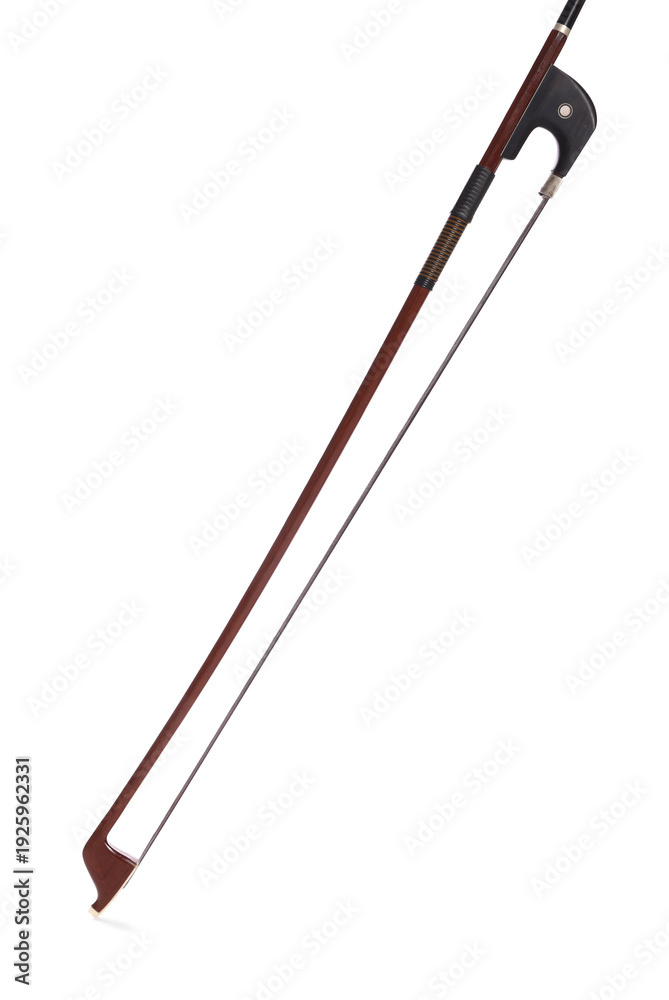 Obraz premium One double bass bow isolated on white