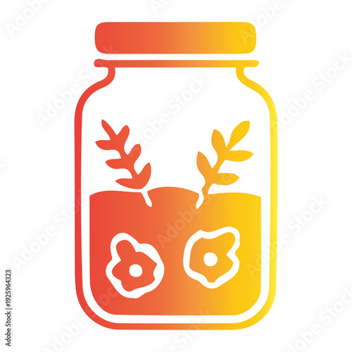 A beautifully designed gradient icon illustrating human hands gently supporting a vibrant new plant, symbolizing fostering growth, environmental responsibility, and future prosperity